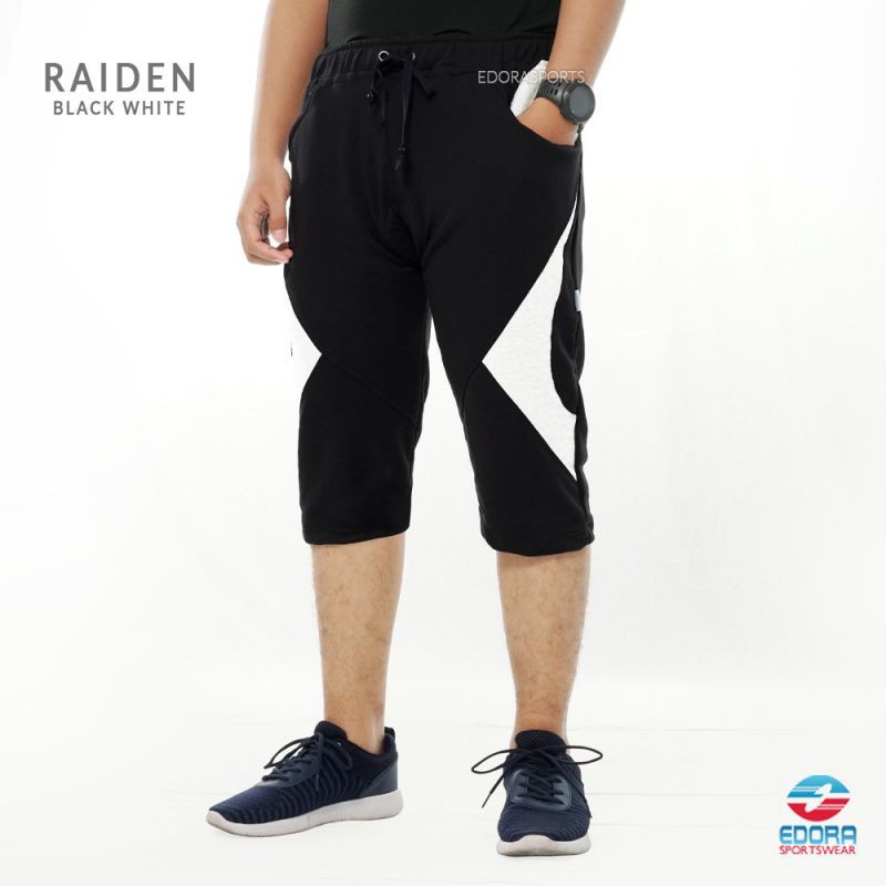 EDORA RAIDEN ORIGINAL CELANA SEPEDA GOWES PADDING BUSA PRIA JUMBO 3/4 PRIA BAHAN BABY TERRY BAHAN