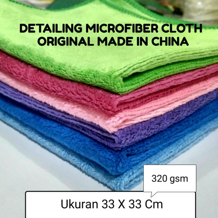 Lap Microfiber 33x33 Cm Original David Palmer Bebas Pilih Warna