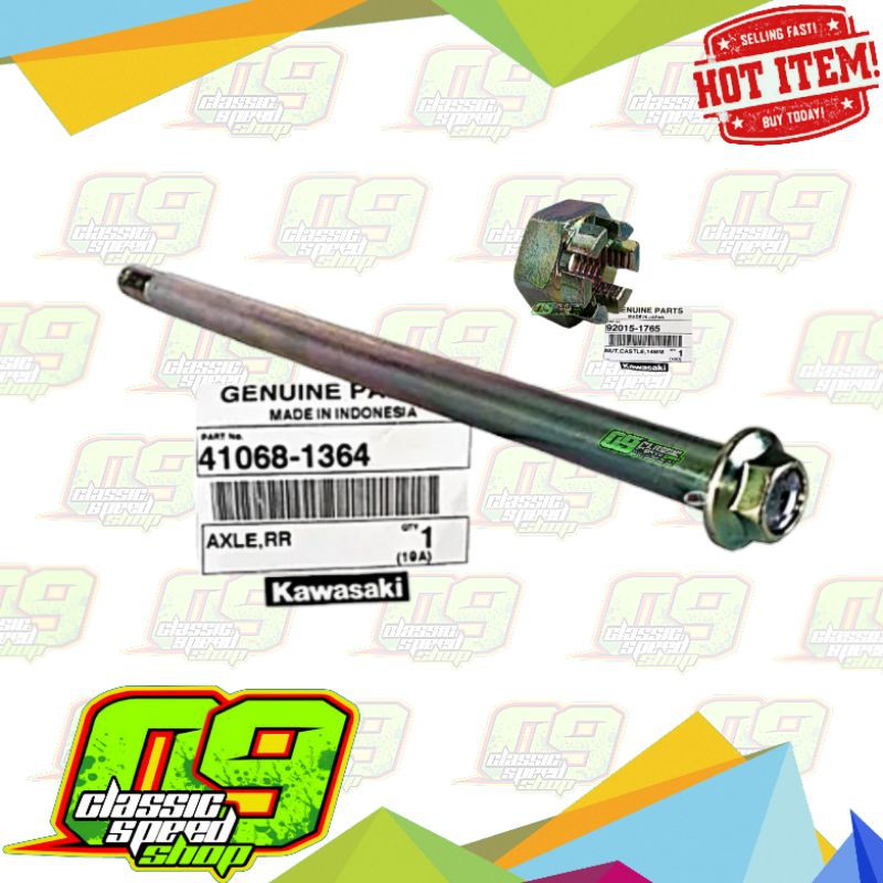 Baut Mur As Roda Belakang Swing arm Kaze Original