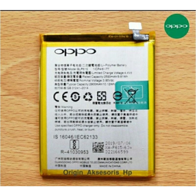 Baterai Oppo BLP615 A37 Neo9 BLP 615 Kualitas ORIGINAL 100%