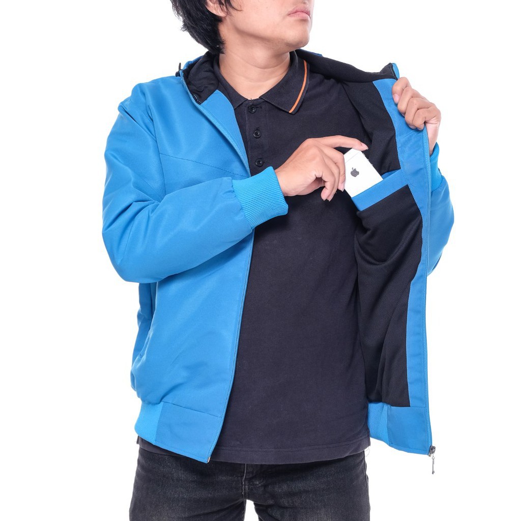 (JAKET ANTI AIR) Jaket Running Parasut Taslan Outdor Original Imazi Waterproof Turkis Anti Air