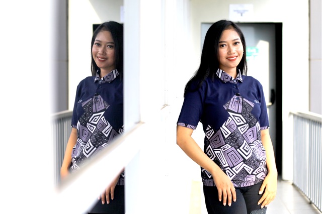 Loyal Kaos Polo Batik Navy Modern Pria M L XL XXL