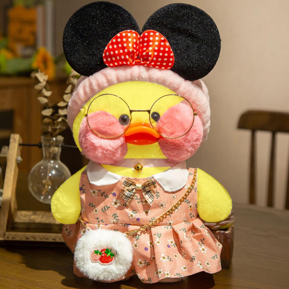 Timekey Mainan Boneka Stuffed Plush Bebek LaLafanfan 30cm Untuk Hadiah Natalulang Tahun Anak B1I4