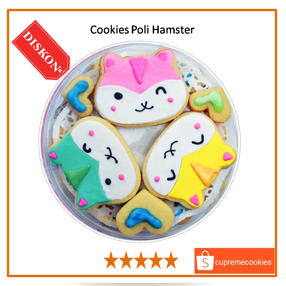 

Kue Kering Karakter Cookies Poli Hamster | Cupreme Cookies