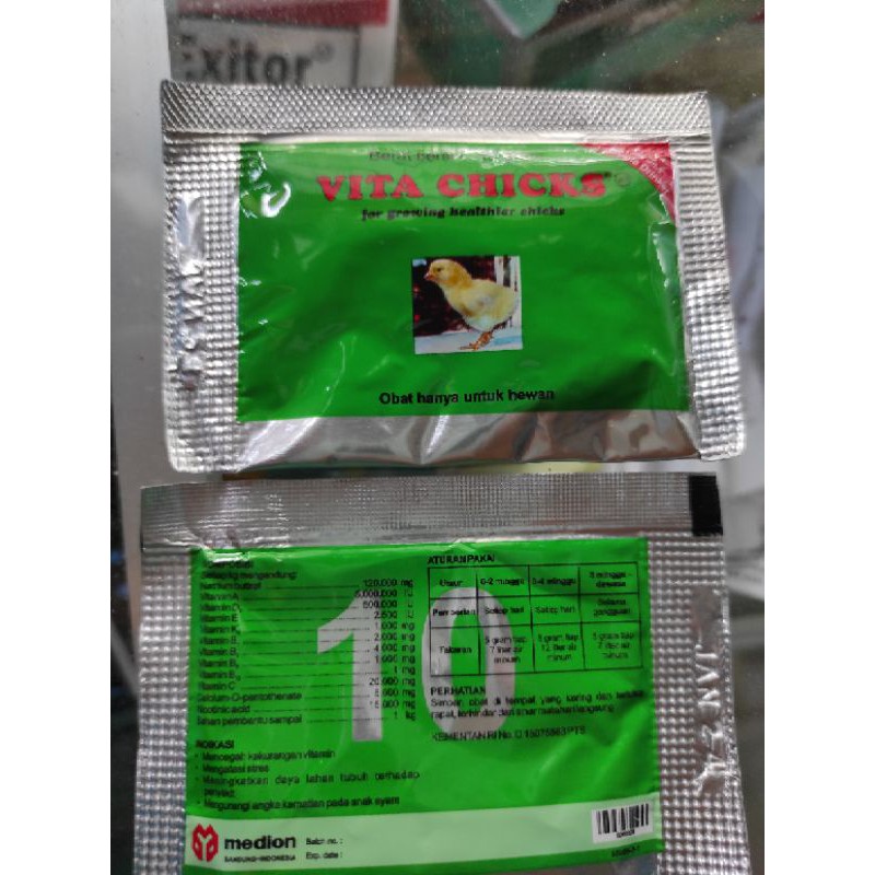 vitacik vitamin anak ayam kemasan 10g