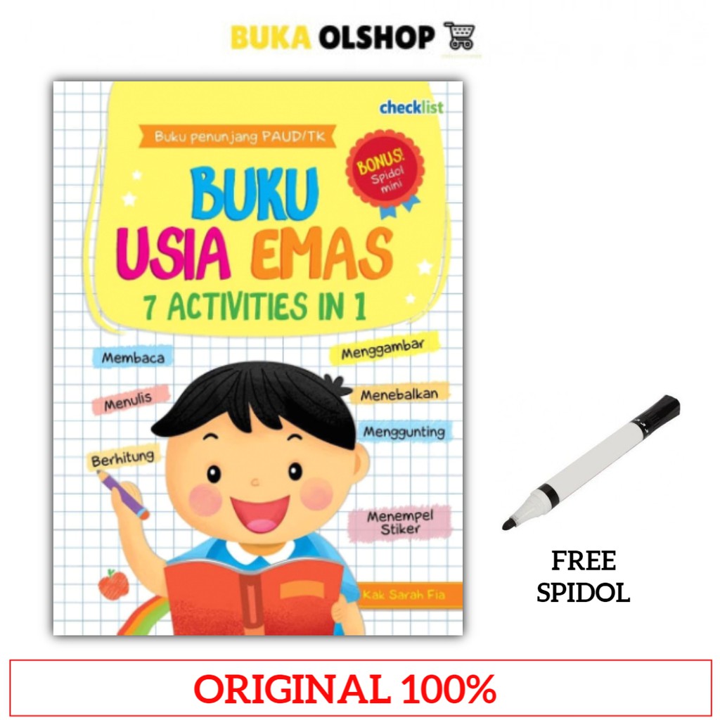 

Free Spidol Buku Usia Emas 7 Activities In 1 Buku Tulis Hapus