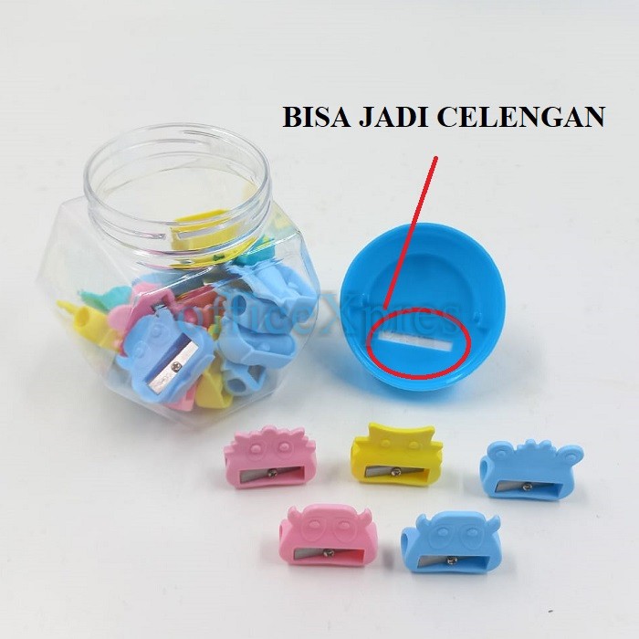 

(1 DRUM = 24 Pcs) Serutan Pensil / Rautan Pensil / Serutan Lucu / Serutan Mini / Sharpener 135 Combo