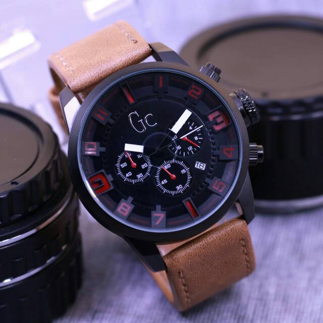 jam tangan pria gc crono kulit