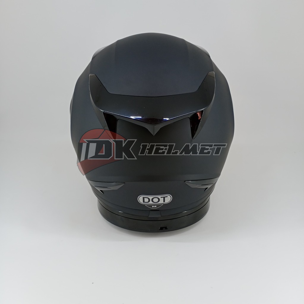 HELM FULL FACE KYT R10 R-10 SOLID BLACK MATT DOFT HITAM DOFF POLOS MURAH BARU ORIGINAL-3