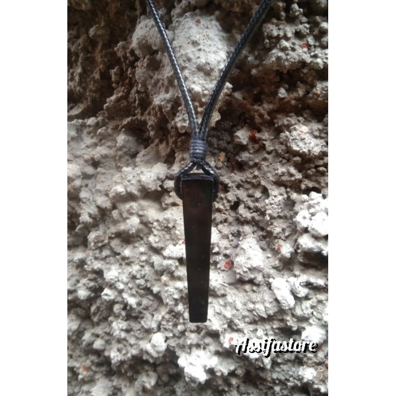 kalung resin full black/kalung resin pria/kalung resin wanita/kalung etnik/kalung