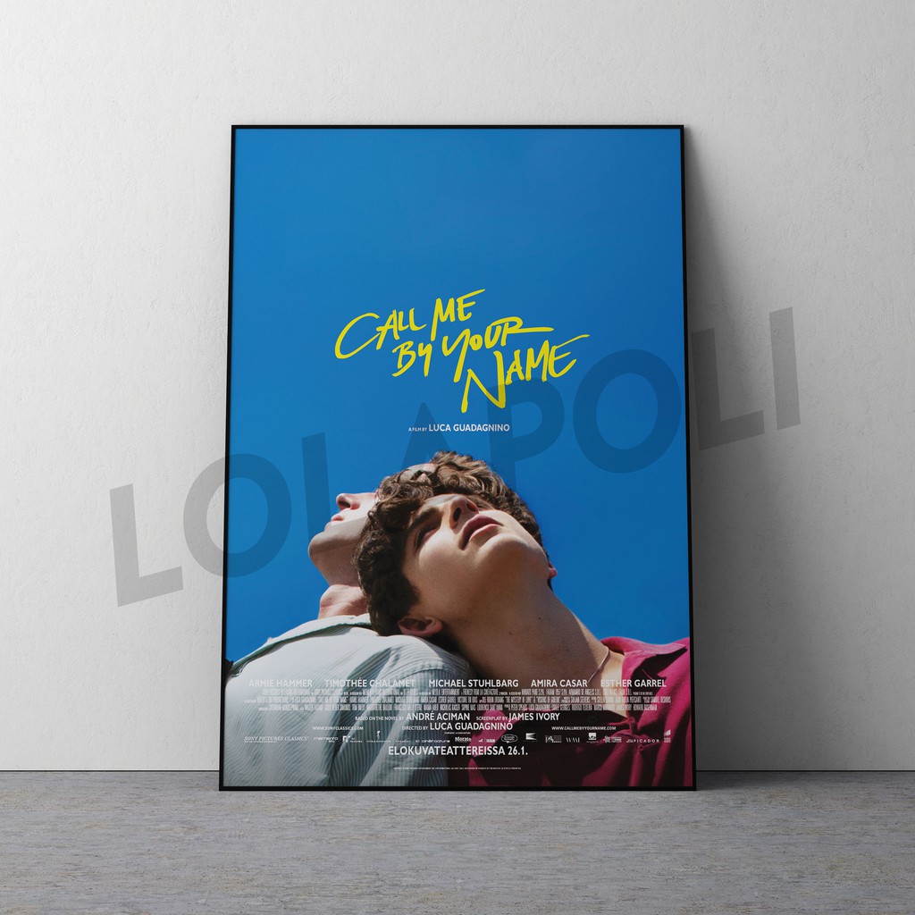 Hiasan Dinding Poster Kayu - Film Call Me By Your Name