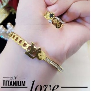 TiTanium set gelang cincin QA80