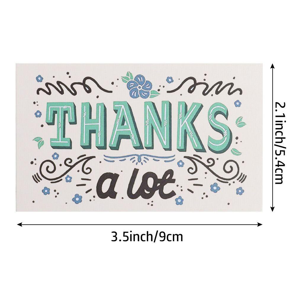 R-flower 50PCS Thank You Card Baby Shower Pembungkus Kado Kosong Writable Note Cardstock