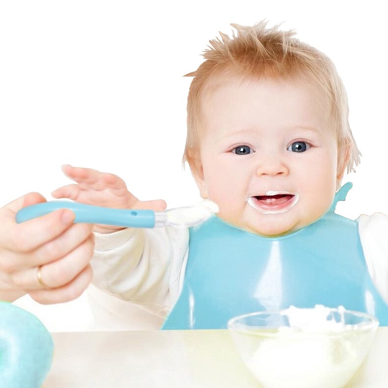 Silicone Spoon with Travel Case Sendok Makan Bayi Silikon dengan Wadah