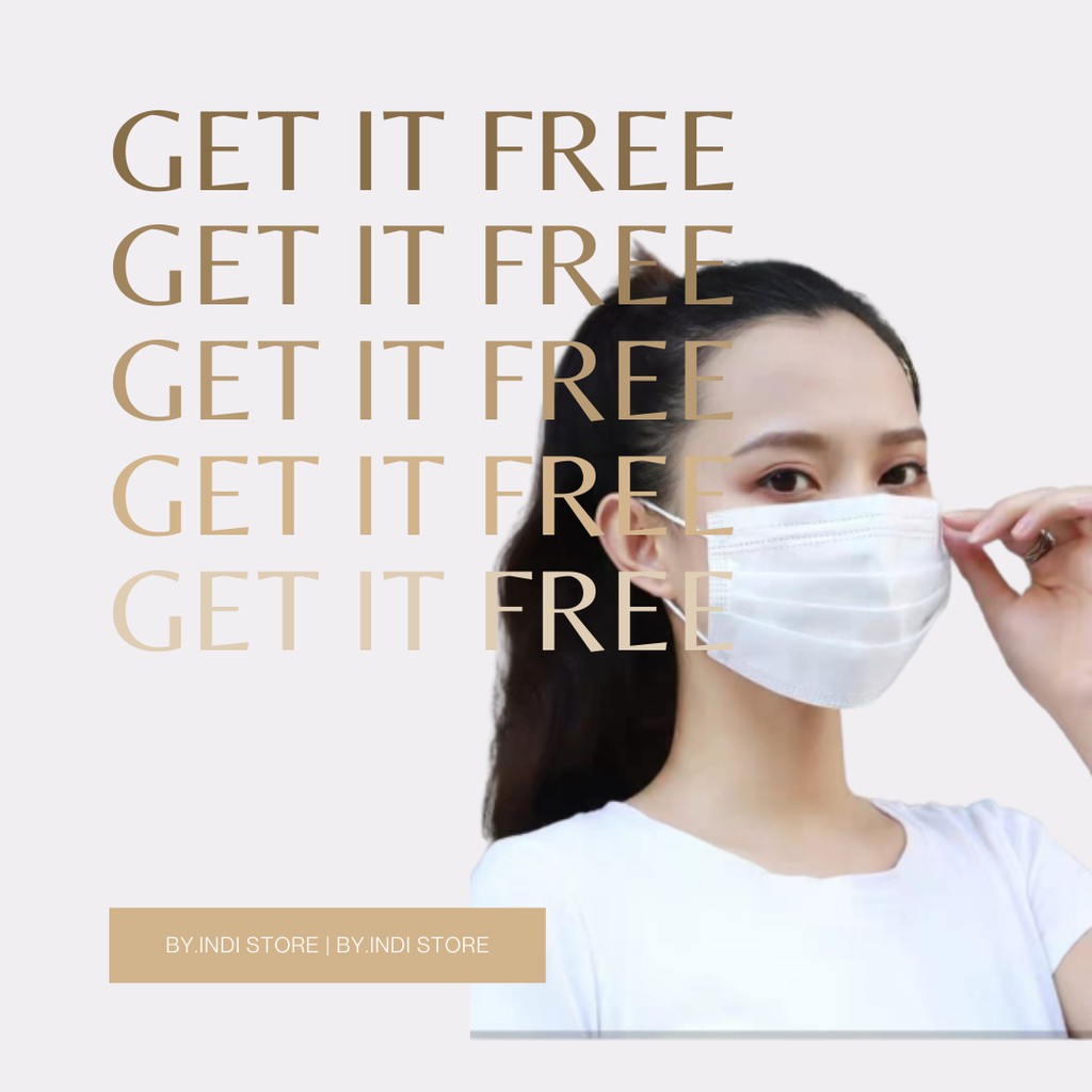 FREE FACE MASK EARLOOP 3PLY PREMIUM