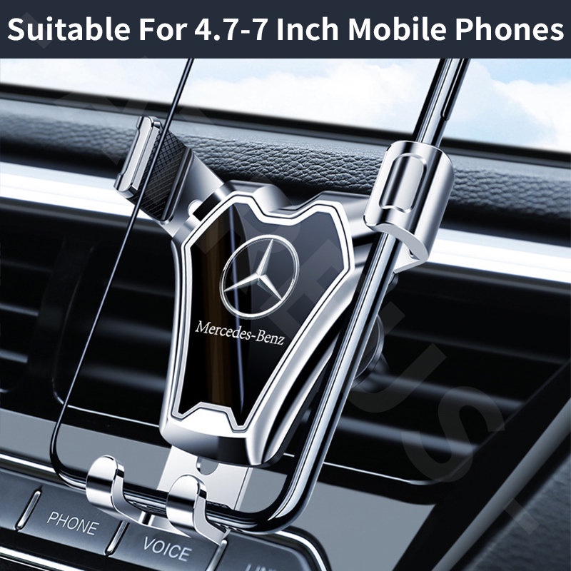 Mercedes Benz Stand Handphone Universal 4.7-7 inch Dapat Berputar 360 Derajat Ventilasi Ac Mobil Holder Handphone Untuk W207 W211 W205 W212 W204 W220 W206 W124 W213 W218 W222