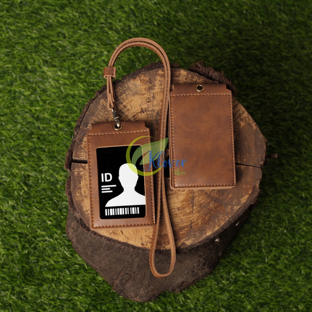 

Terlaris ✨ - Card Holder Front Id Card Kalung Holder Name Tag Kulit Souvenir3.1.23