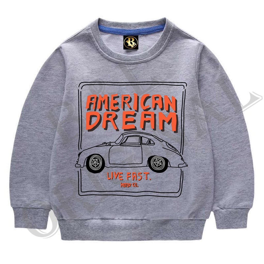 BS//COD//BAJU ANAK AMERICAN DREAM//ATASAN KAOS TANGAN PANJANG//REAL PICTURE GQ