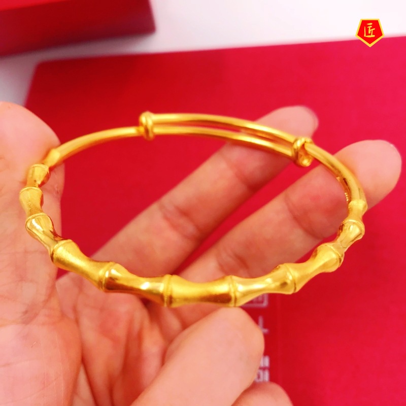 [Ready Stock]Simple Personality Sand Gold Solid Bracelet