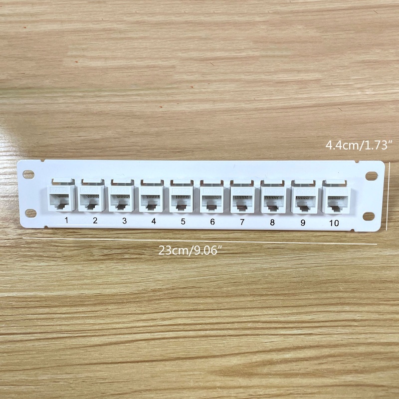 Vivi 10-Port CAT5e Patch Terlindung Panel 10G Ready Metal Housing Label Kode Warna