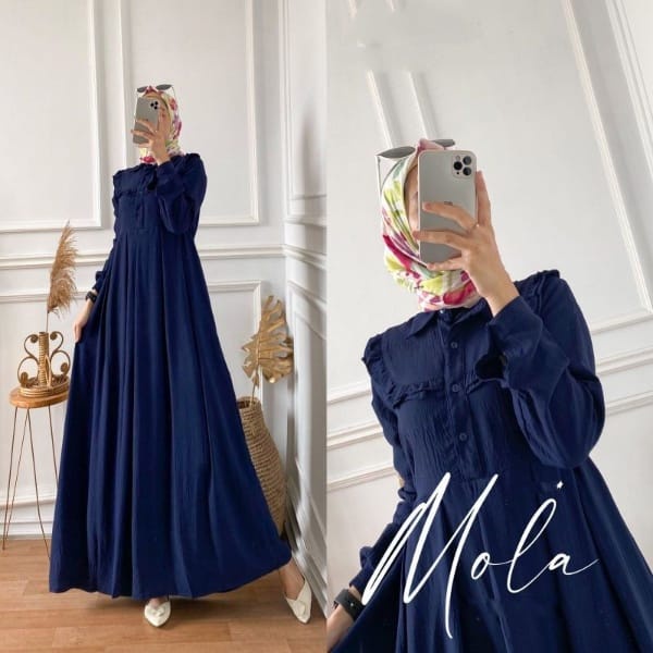 MOLA DRESS MAXY DRESS CRINGKEL / DRESS WANITA MUSLIM