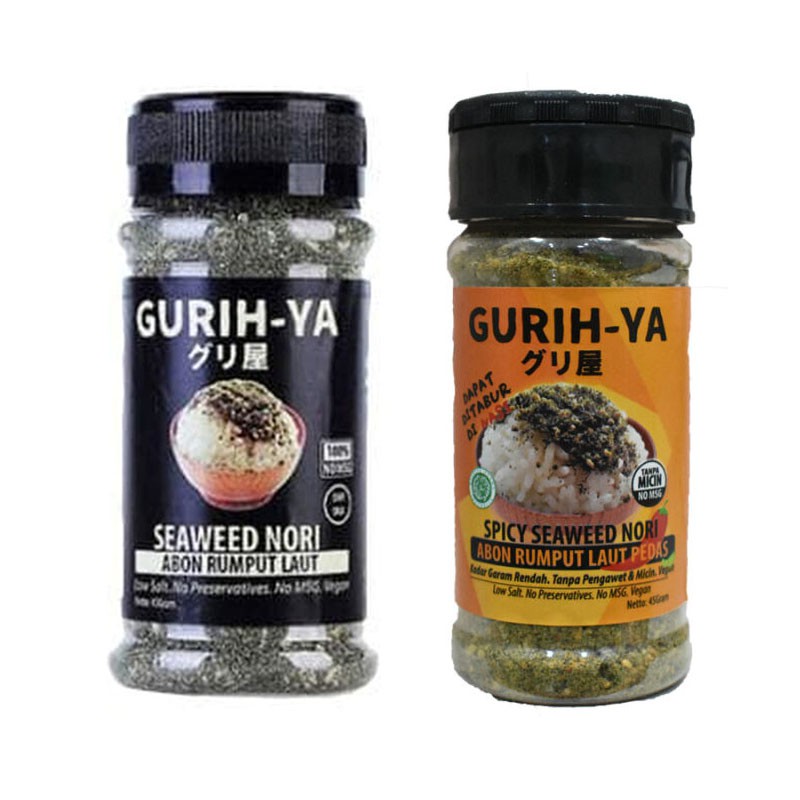 

SC03 Gurih Ya Gurih-ya Botol Box Seaweed Nori Seasoning (Abon Rumput Laut) Rasa Original Pedas