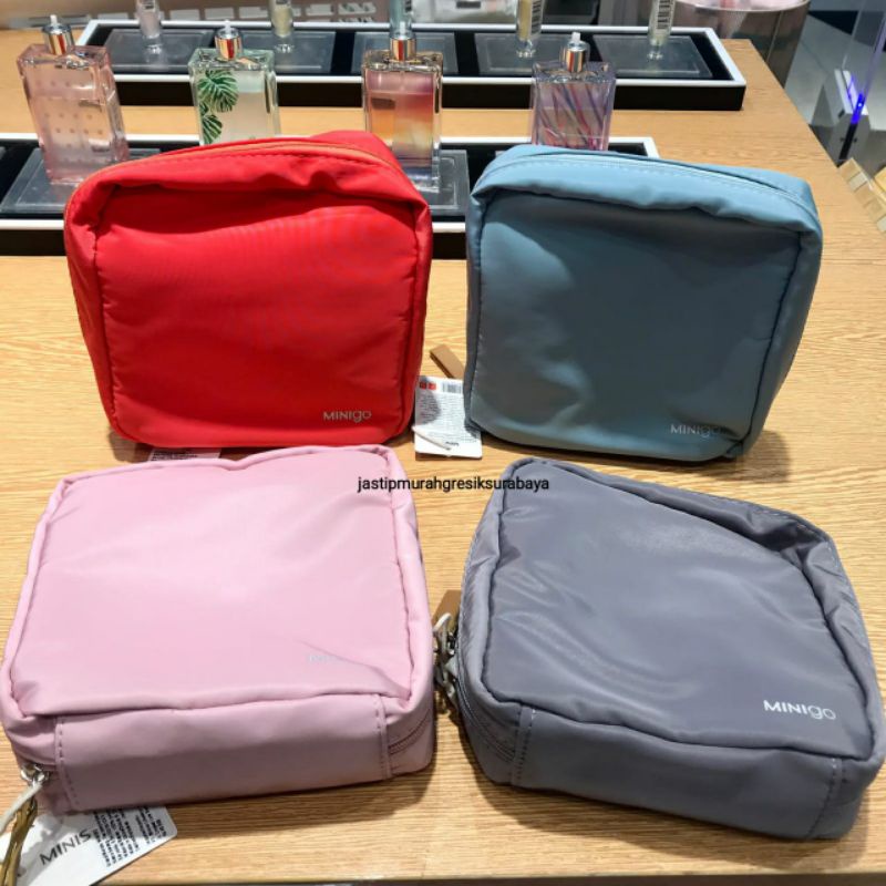SQUARE STORAGE BAG 14X6X14CM TEMPAT KOSMETIK MINISO X MINIGO POUCH MINISO