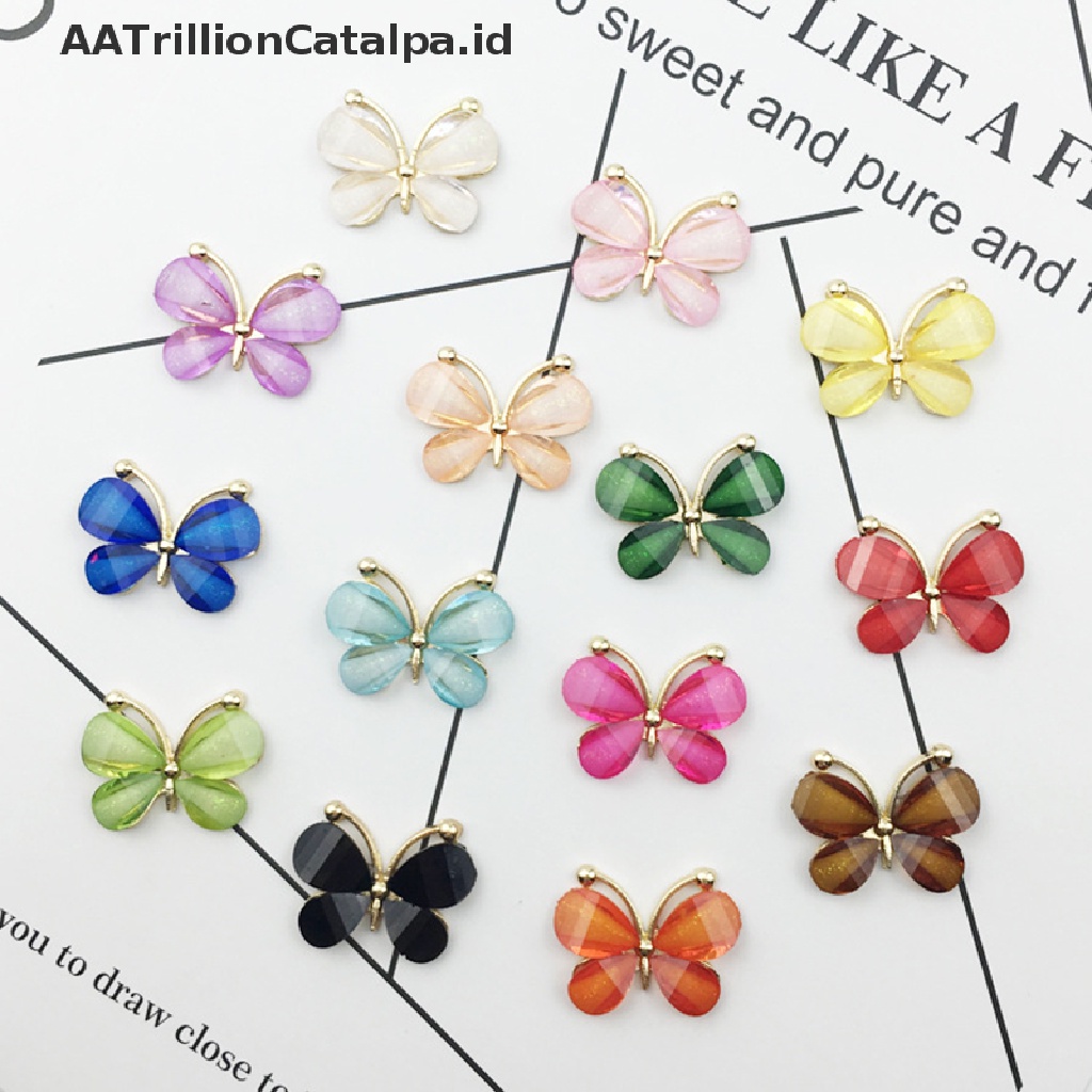 10pcs / set Kerajinan Butterfly flatback Bahan resin Untuk Dekorasi Pernikahan