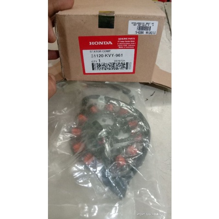 Spull/stator comp Beat/Scoopy/Spacy karbu kode kvy kabel pulser 1 asli/ori