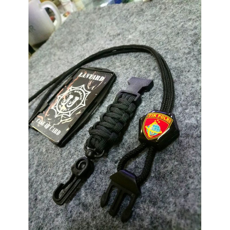 

lanyard tactical id case logo TIK POLRI