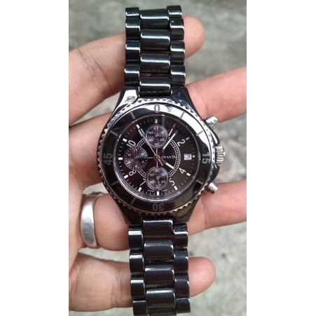 jam tangan chanel keramik chronograph second bekas bukan original