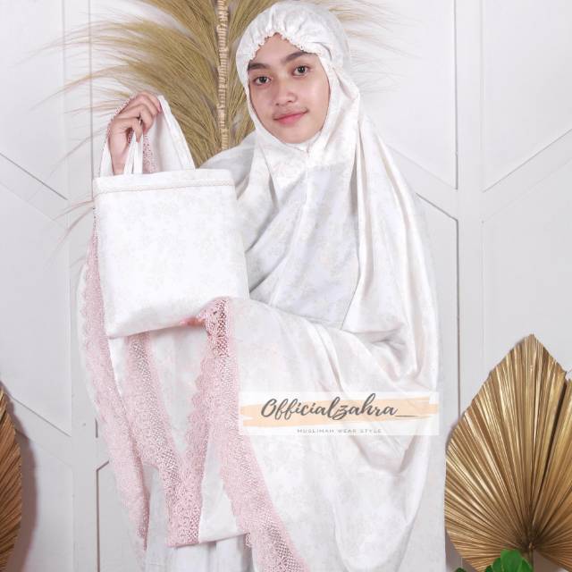 Mukena prada voil renda 5cm (1000% real pict officialzahra_)