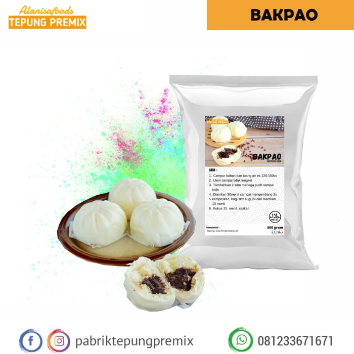 

NEW TEPUNG PREMIX BAKPAO SUPER EMPUK 500GR