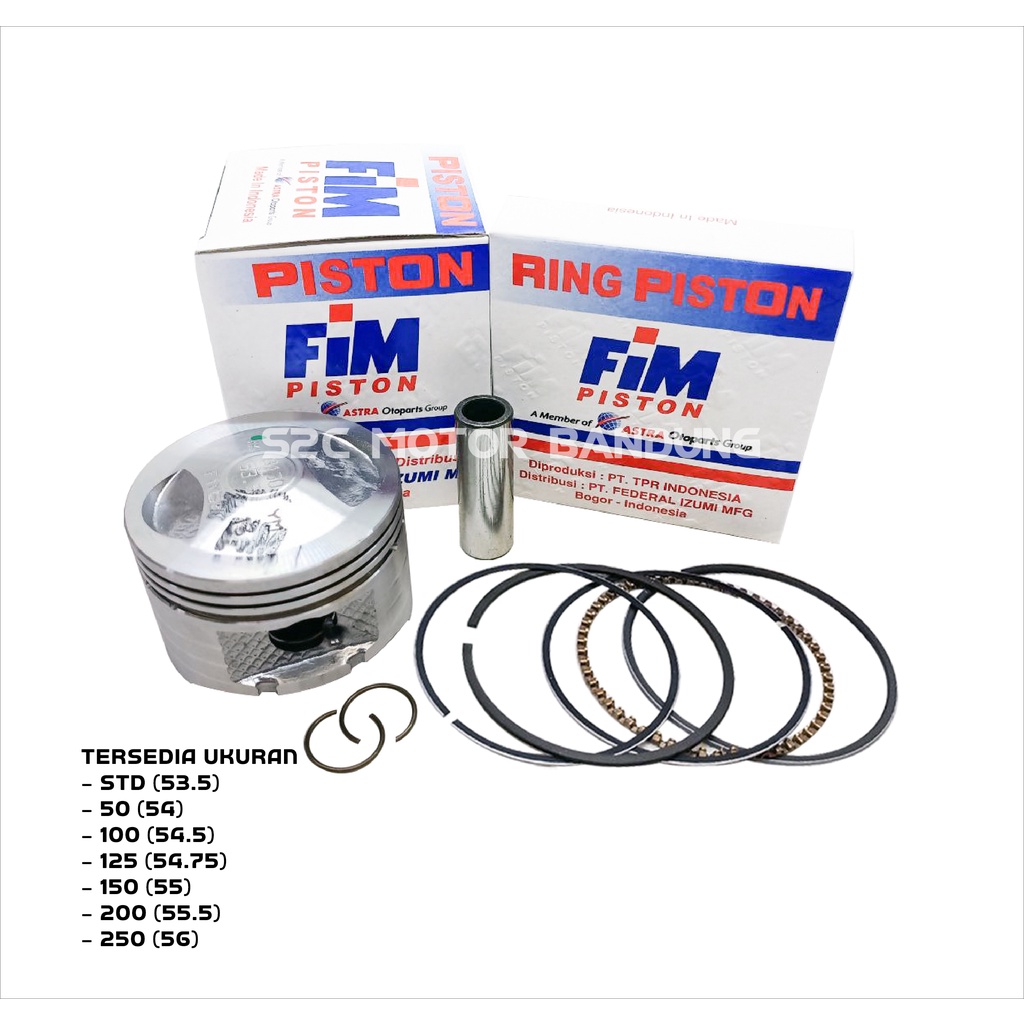 PISTON KIT BEAT VARIO SCOOPY BLADE SPACY XB FIM52 PIN 13 FIM 52-2