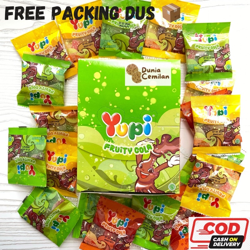 [TERMURAH] Yupi Fruity Cola 1 Pak isi 24pcs - Permen yupi jelly nikmat enak diskon