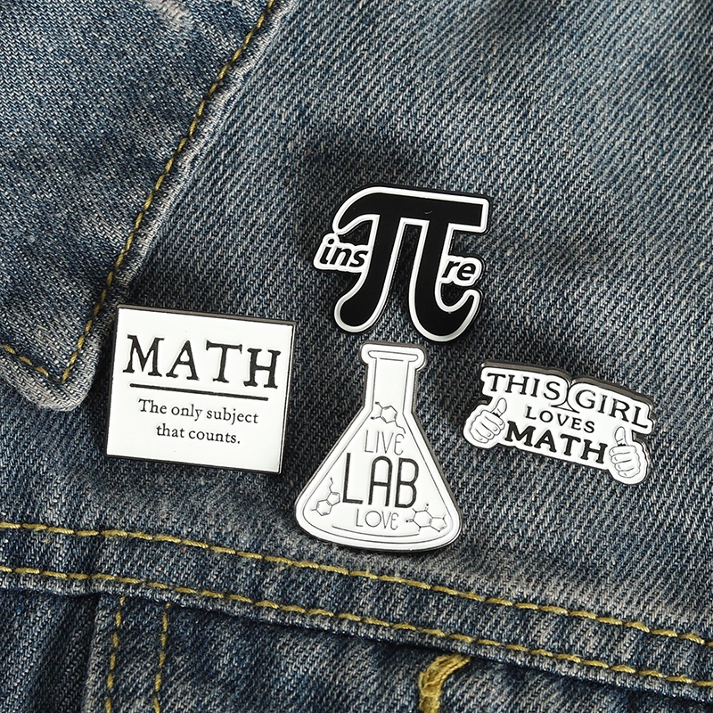 Bros Pin Enamel Desain Formula Lab Kimia Matematika Untuk Hadiah