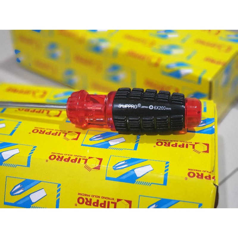 Obeng Gagang Karet Lippro 8 Screwdriver Lipro 8