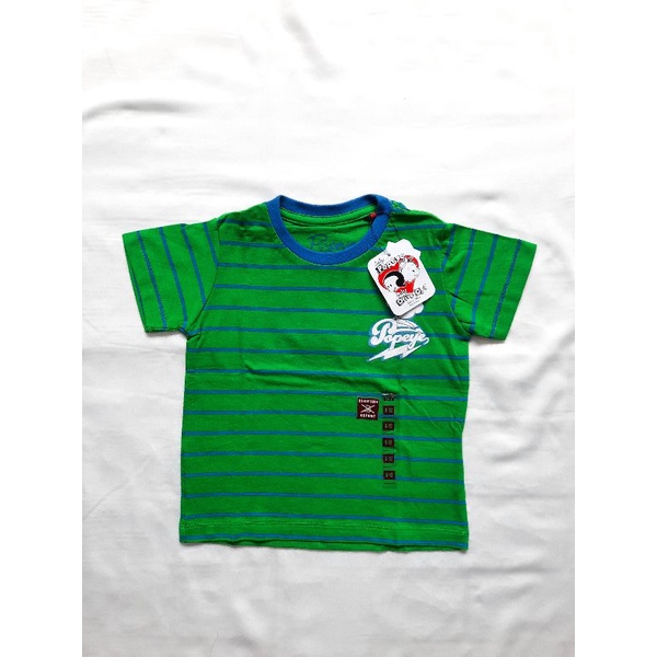KAOS BABY POPEYE OLIVE OYL SALUR HIJAU NEW ARRIVAL