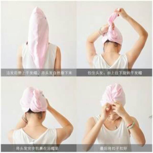 HANDUK Pembungkus Rambut Sehabis Keramas / Hair Wrap Magic towel handukcp