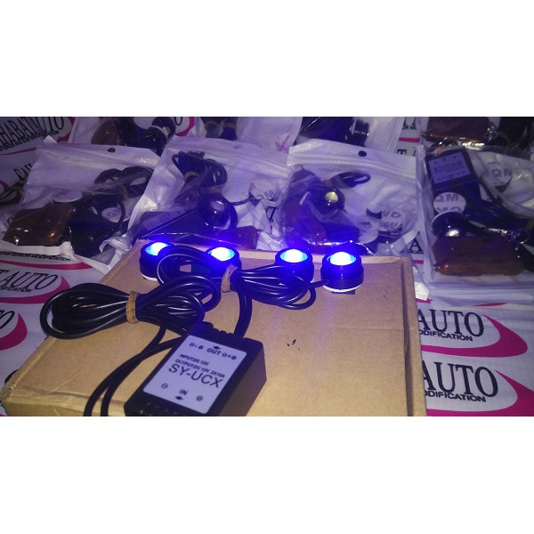 LED POLICE LAMP EAGLE EYE STROBO REMOT CONTROL BERKEDIP WARNA BIRU