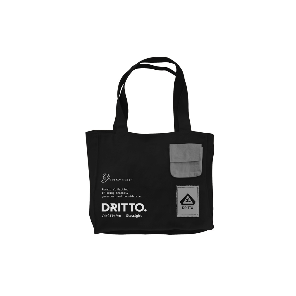 Dritto Totebag Kanvas - Tote Bag Unisex - Soyokaze