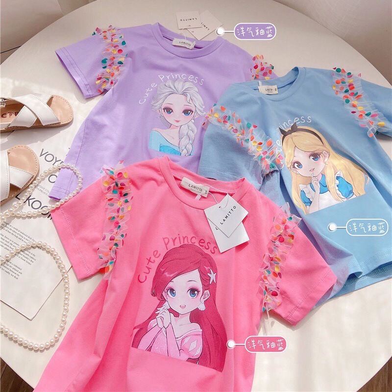 KAOS T-SHIRT BAJU ANAK PEREMPUAN 3D FROZEN ELSA SUMMER STYLE 2022 202233