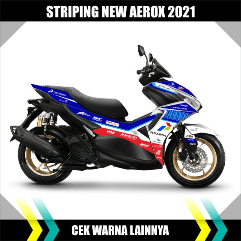 STRIPING NEW AEROX 2021/ Sticker semi full variasi mandalika