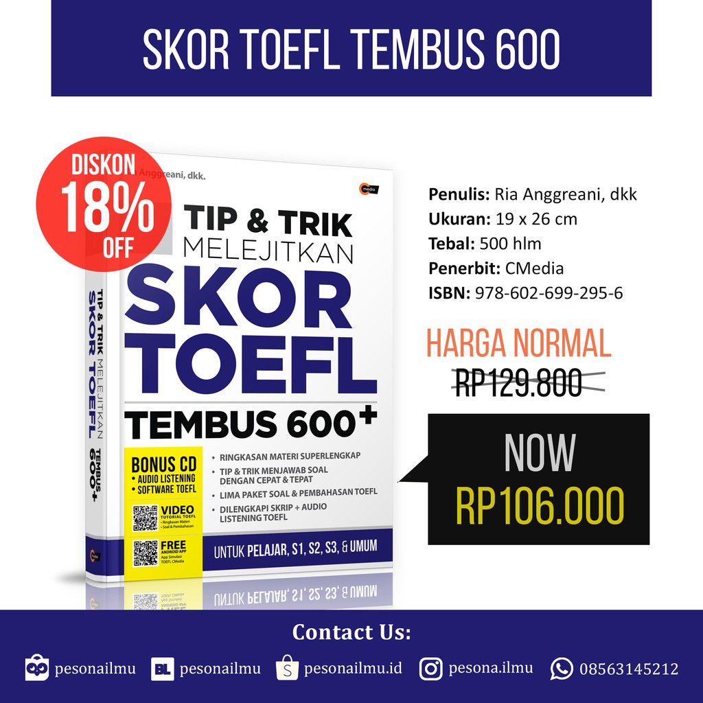 KEJAR SKOR TOEFL 600 PASTI BISA Shopee Indonesia