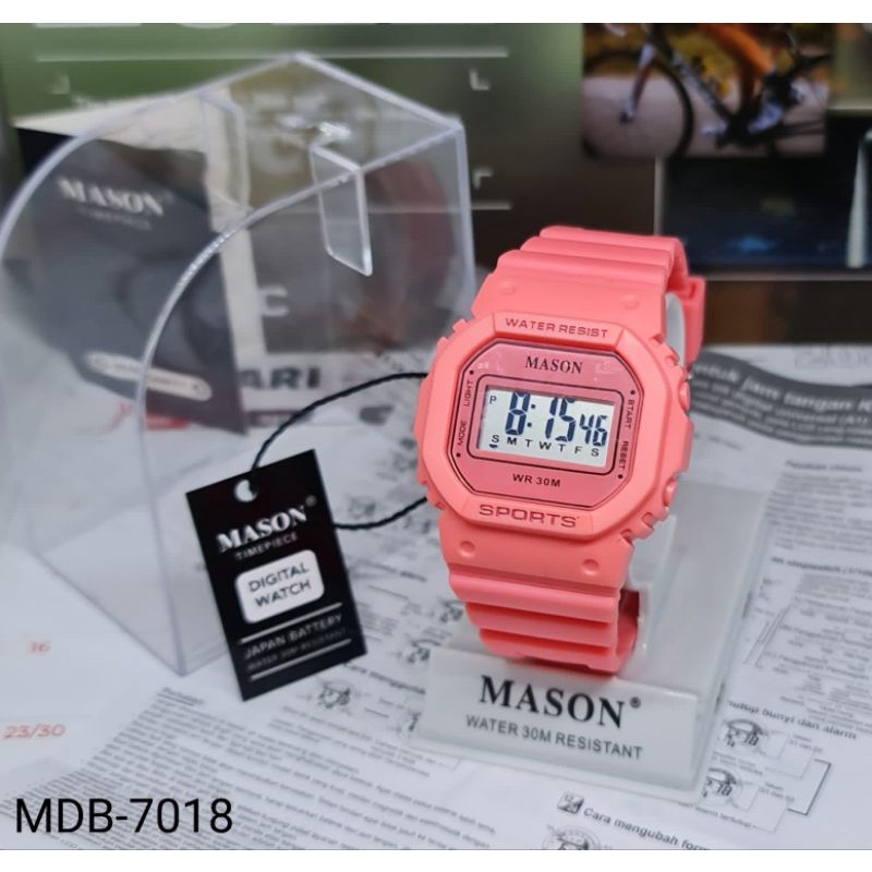 Jam Tangan Anak Digital Mason MDB 7018 Rubber Original