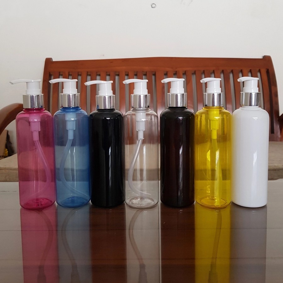 BOTOL PUMP 250 ML / BOTOL LOTION PUMP 250ML - PUMP ALMUNIUM SILVER