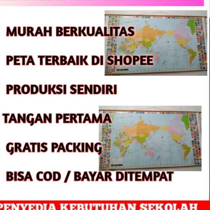 

[KODE T9TQF] Peta dunia ( ) Peta dunia edisi Gantung / Peta dunia ukuran sedang, besar & kecil /