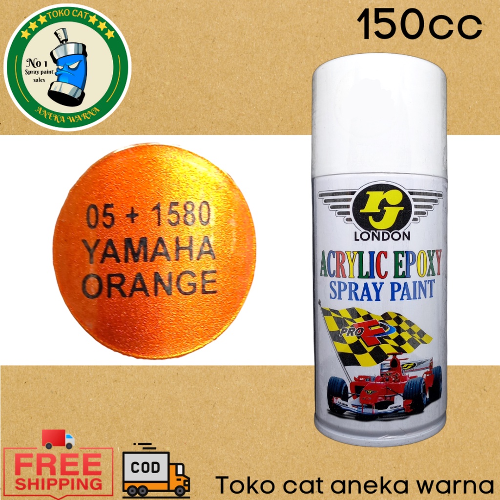 cat semprot 150cc cc rj london 05+1580 candytone candy tone yamaha orange spray paint pilox pilok