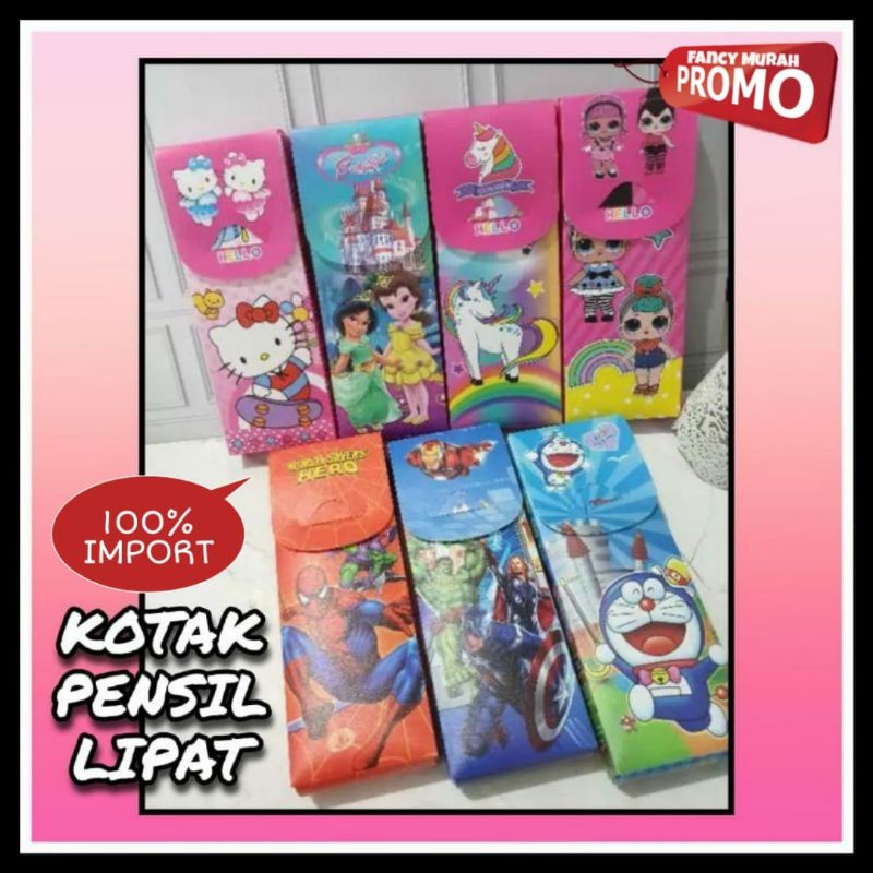 

(PROMO) KOTAK PENSIL LIPAT TEMPAT PENSIL RAKIT KARAKTER HELLO KITTY DORAEMON LOL PRINCESS LITTLE PONY UNICORN AVENGERS SPIDERMAN FROZEN KOTAK PENSIL MURAH TERMURAH TEMPAT PENSIL MIRAH TERMURAH KOTAK PENSIL SOUVENIR ULTAH