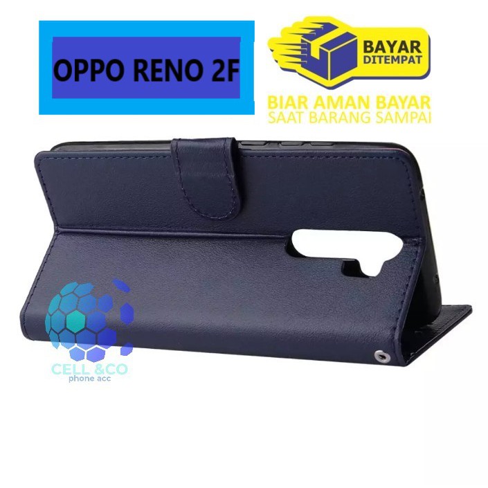 Flip cover OPPO RENO 2F Flip case buka tutup kesing hp casing flip case leather wallet